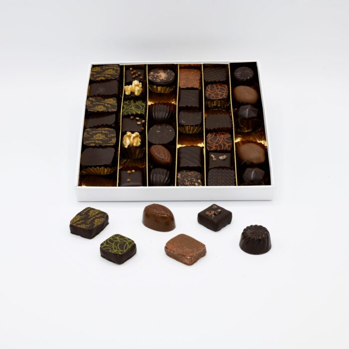 Boite de chocolats La Carrée, le coffret cadeau chocolat par Debotté