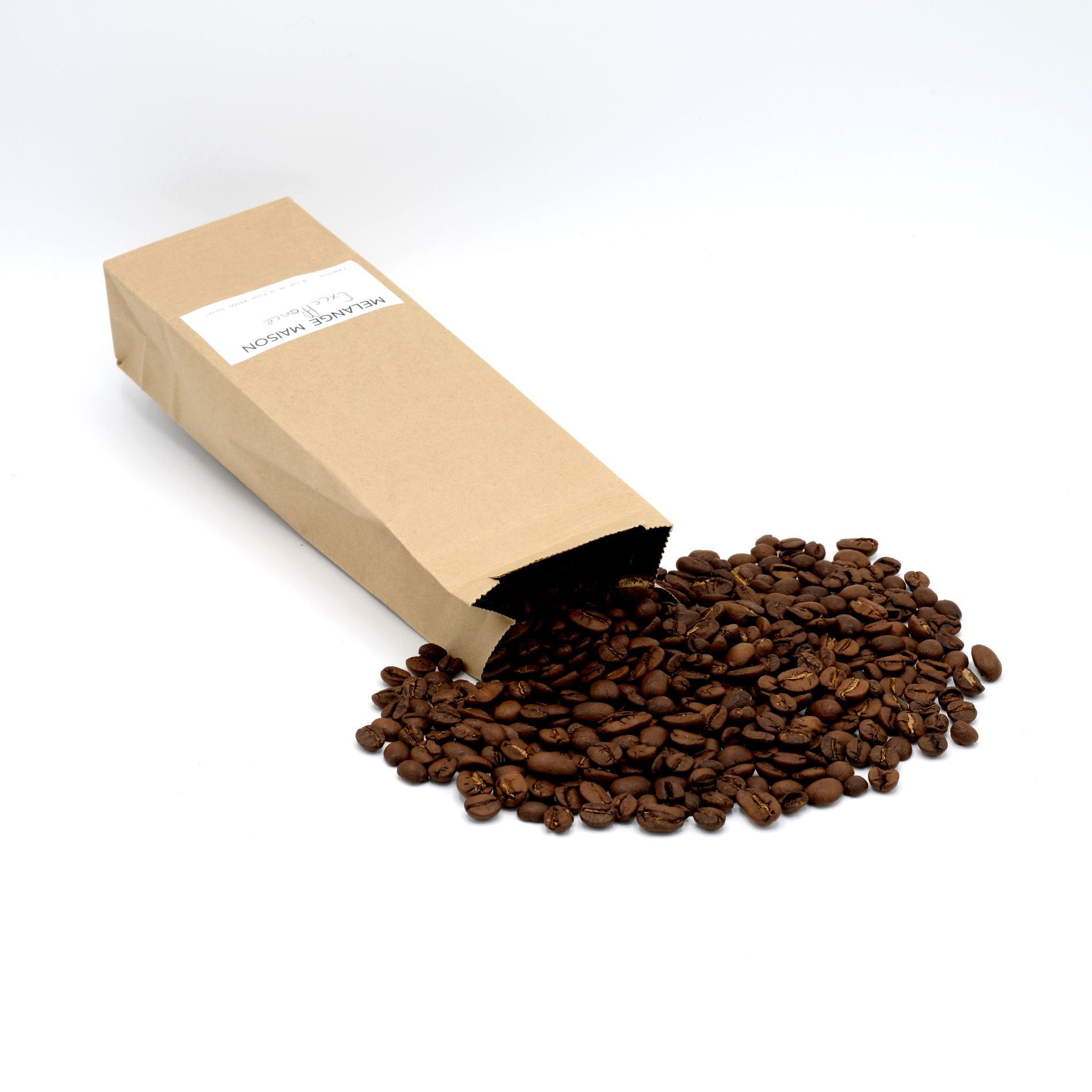 epicerie-cafe-nos-melanges-maison-excellence-sachet250g-ouvert café excellence en sachet