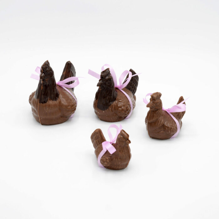 poules en chocolat